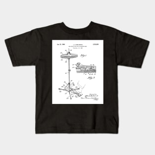 Hi Hat Drum Patent - Drummer Art - Black And White Kids T-Shirt